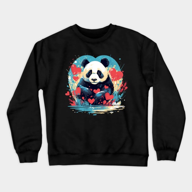 panda Crewneck Sweatshirt by piratesnow